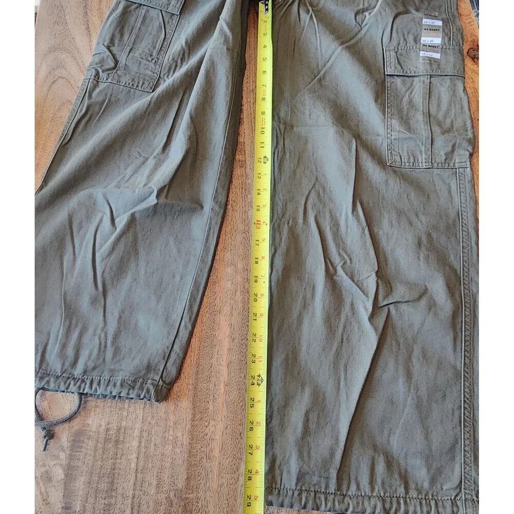 Levi's '94 Baggy Cargo Pants Mens 32 Green Adjustable Hem Workwear